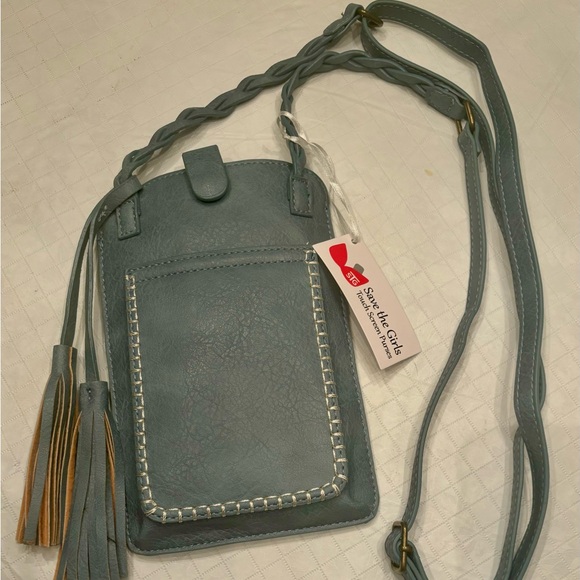 Save The Girls Handbags - CLEARANCE!Save The Girls Free Spirit Bella Blue Crossbody touch screen crossbody
